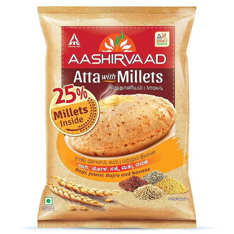 Aashirvaad Atta With Millets (Export Pack) - 2.2Kg
