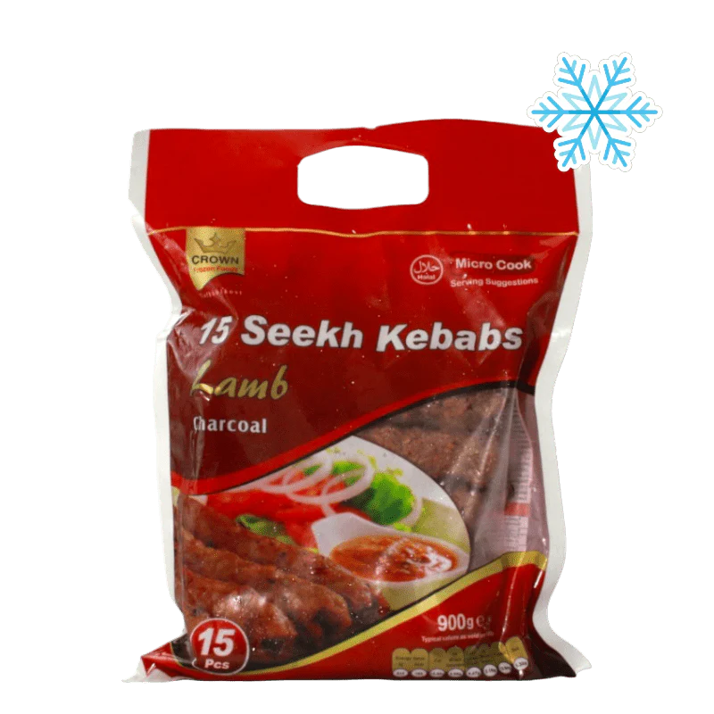 Crown 15 Seekh Kebabs (Lamb) 900Gm (15 Pieces)