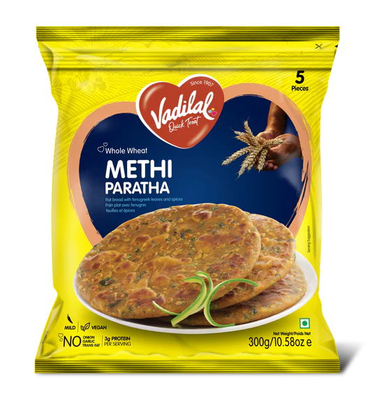 Vadilal Frozen Methi Paratha 300Gm (5 Pieces)