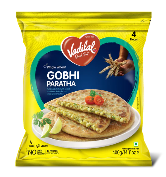 Vadilal Frozen Gobhi Paratha 400Gm (4 Pieces)