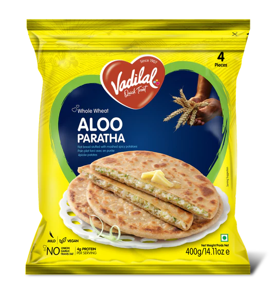 Vadilal Frozen Aloo Paratha 400Gm (4 Pieces)
