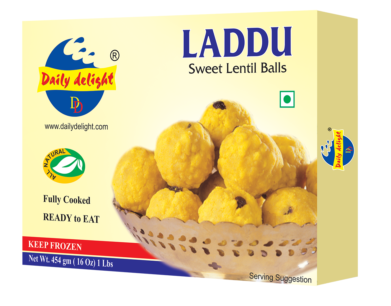 Daily Delight Frozen Laddu 454Gm