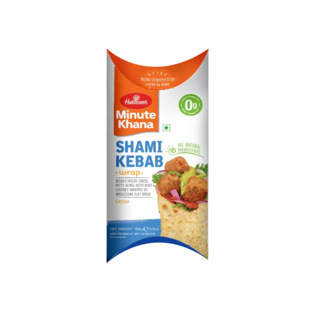 Haldiram Frozen Shami Kabab Wrap 156g